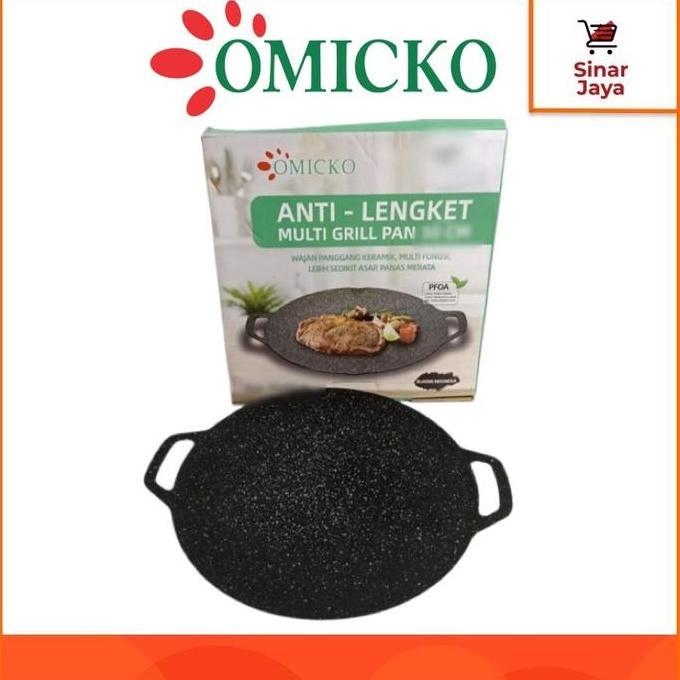 Omicko Multi Grill Pan Bulat / Wajan Keramik (Anti Lengket)