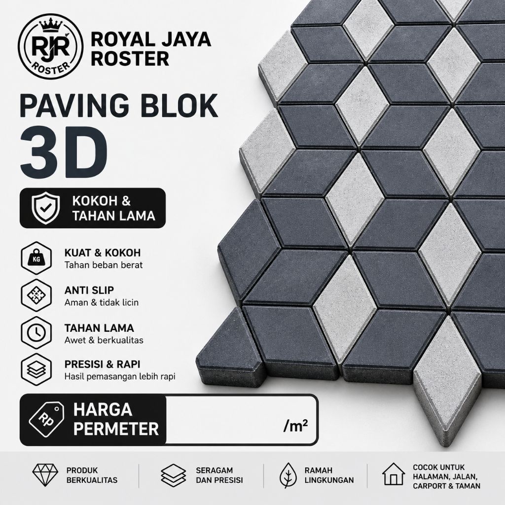 PAVING BLOK/CONBLOK/PAVING MODEL 3DIMENSI