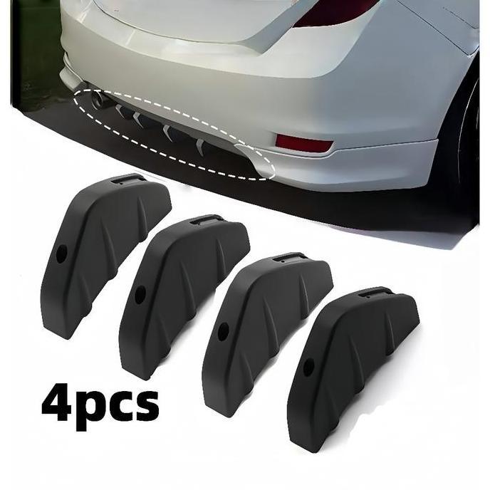 4PCS WINGLET BELAKANG MOBIL CAR CARBON FIBER PATTER MODIFIED BERBAGAI JENIS MOBIL PELINDUNG BUMPER B