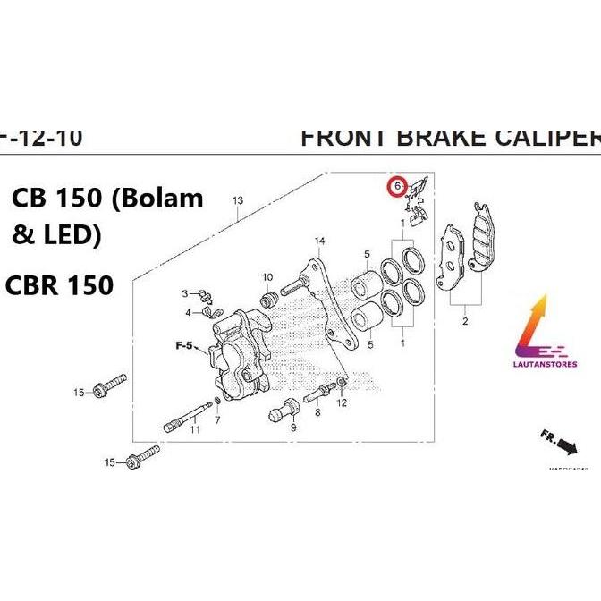Promo 45108-KPH-951 Plat Tahanan Kaliper Vario Karbu Megapro Monoshock CBR Diskon