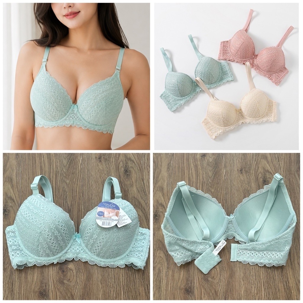 Young curves bra soft padding C03-10373C berkawat branded