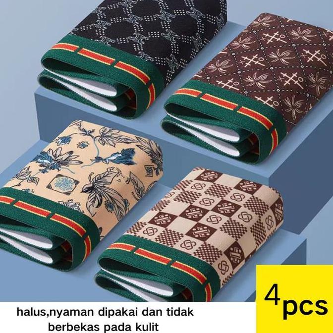VIMISU Celana Dalam Pria Motif Mewah Terbaru Bahan Adem Seamless Boxer Katun Nyaman Pendek Dewasa CD