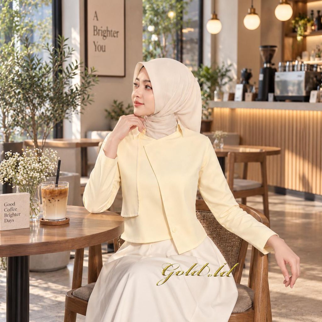 Blazer J-SOO Outer Wanita Minimalis Elegan | Blazer Crop Premium | Outfit Hijab Stylish Kekinian 202
