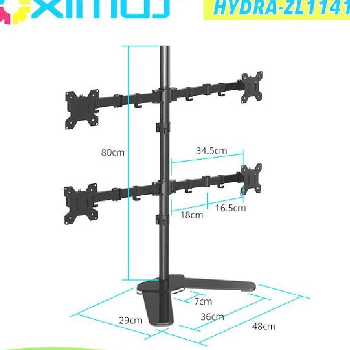HARGA DISC - BRACKET MONITOR 13-27 in STANDING MEJA 4 ARM LENGAN ZL 1141 LED LCD TV