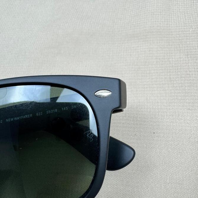 Kacamata Rayban New Wayfarer RB2132 Black Doff Second Original