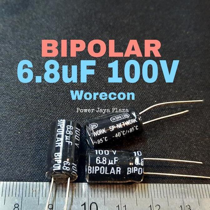 BIPOLAR BP 6.8UF 6,8UF 100V CROSSOVER NONPOLAR ORIGINAL WORECON PJP79