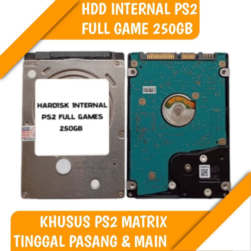 HDD SATA PS2 FULL GAME 250GB | HARDISK INTERNAL PS2 FULL GAME | HARDISK DALAM PS2 MATRIX