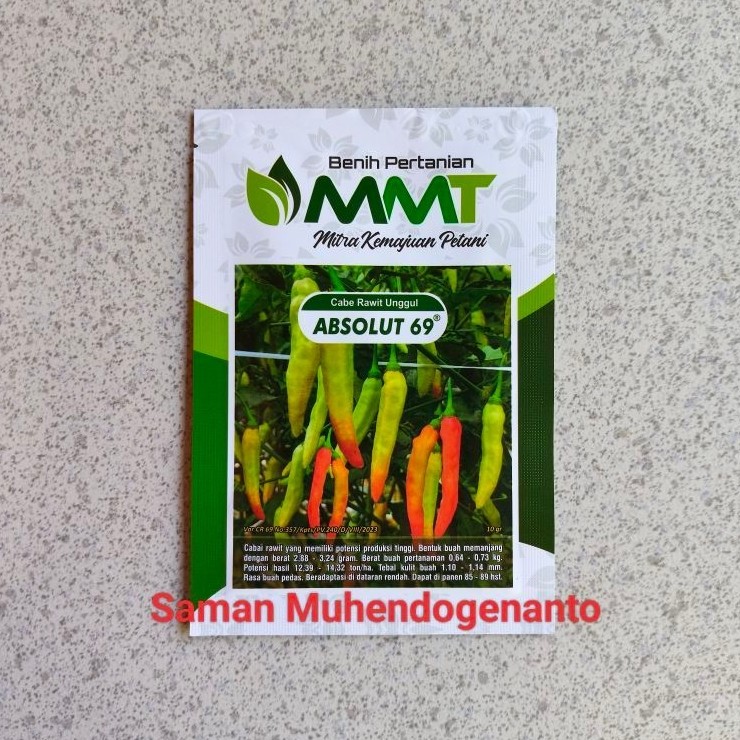 Benih Cabe Rawit ABSOLUT 69 10 gram Mitra Merdeka Tani - Bibit Cabai Rawit ABSOLUT 69