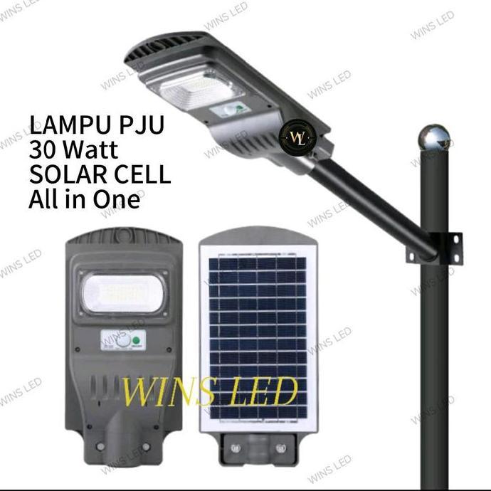 Lampu Jalan Led Tenaga Surya 30W Pju Solar Cell 30Watt 30 Watt All In One 60 90 120 Watt Tenaga Mata