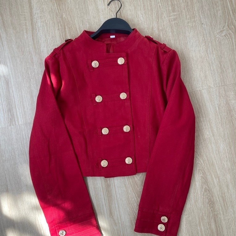 READY STOCK maji.fashion Red Napoleon Jacket