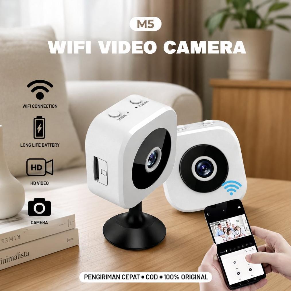 M5 Wireless Mini CCTV Wifi HD 1080P Mini Camera Wifi CCTV Mini Tersembunyi Tanpa Kabel Diskon