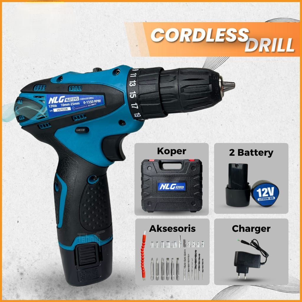 BOR CAS NLG CORDLES DRILL 2 BATERAI