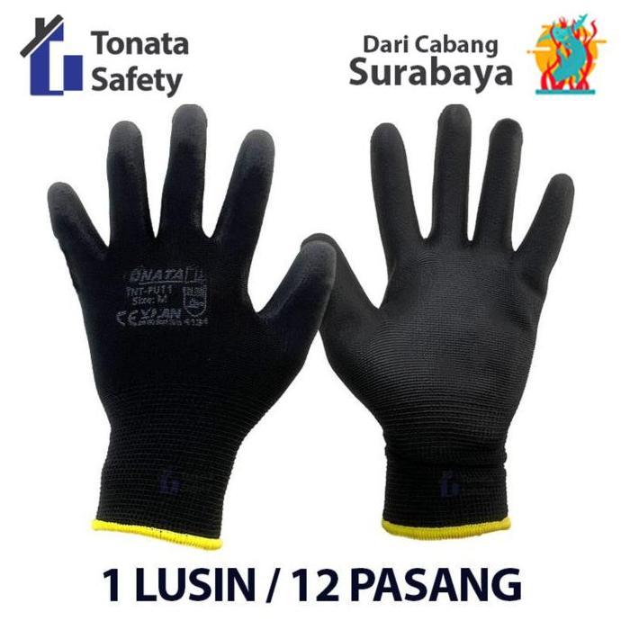 Sarung Tangan Kerja PU Tonata / Sarung Tangan Safety / Ukuran M GBR