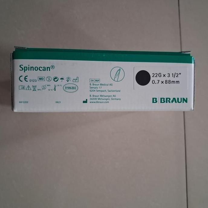 Spinocan 22 Bbraun / Spinocan 22G / Spinal Needle 22G Bbraun