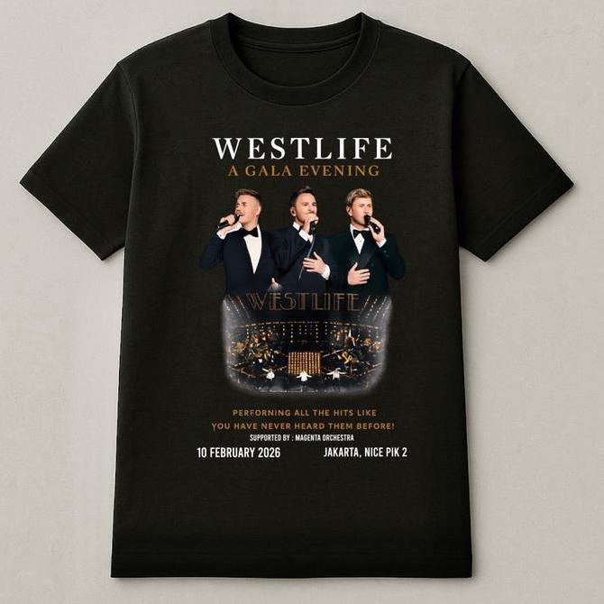 Vestir - Kaos Konser Westlife , Konser Westlife / Surabaya , Size S - 5Xl