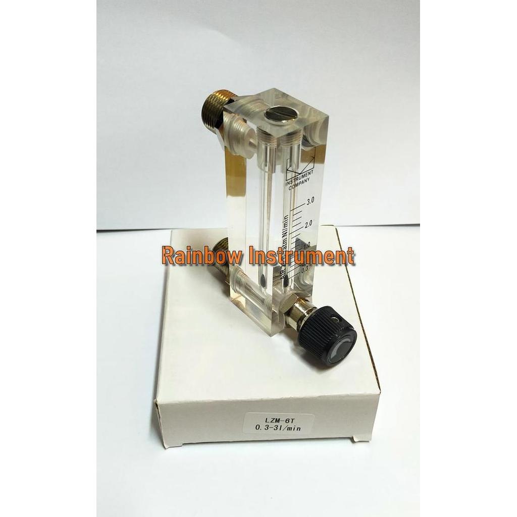Pilihan - Rotameter Gas Flowmeter 0.3 - 3 Liter Per Menit / Regulator Udara / Gas Flowmeter /Acrylic