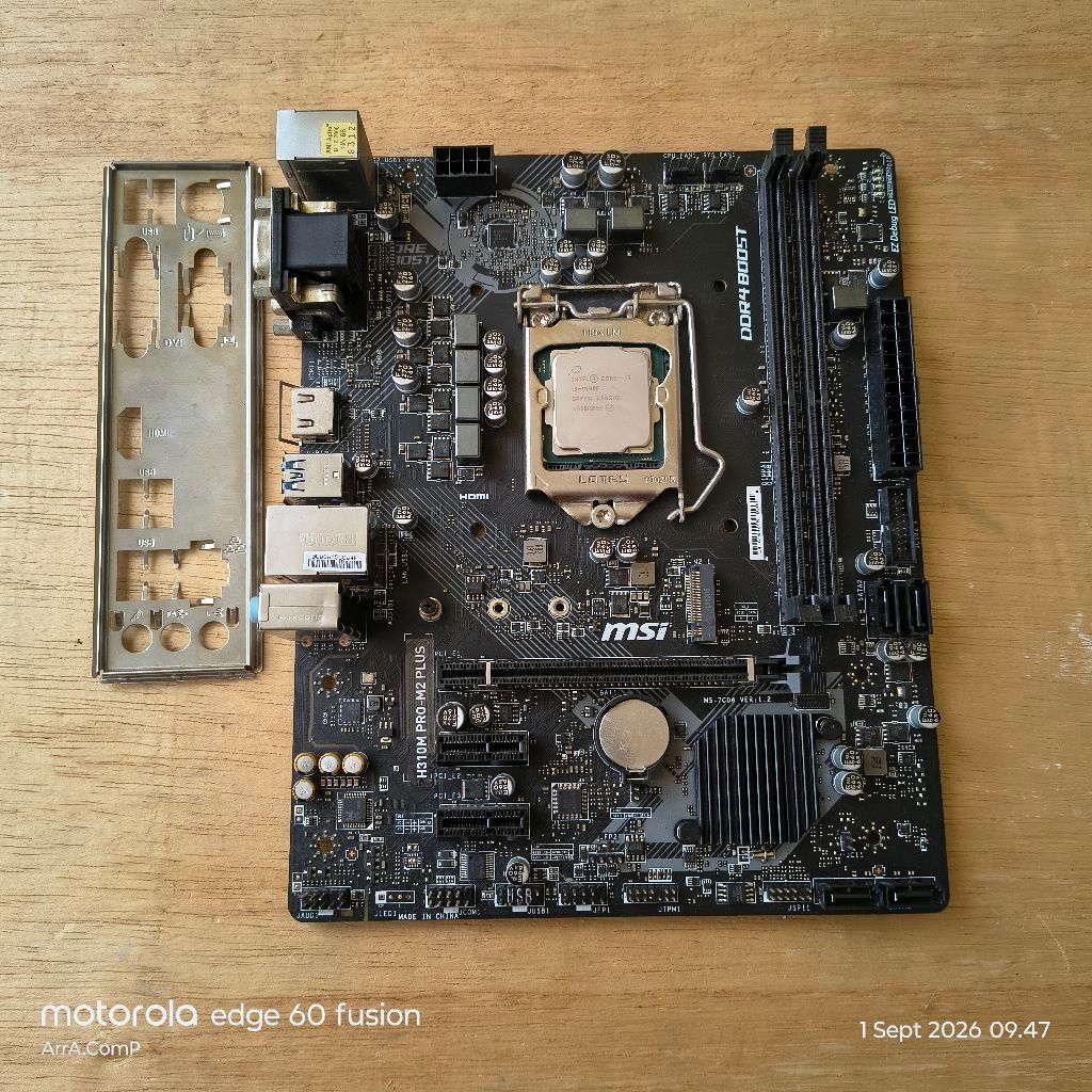 .:: PAKET MOBO H310 MATX DDR4 + CORE I7 9700K GEN 9 LGA 1151 ::.