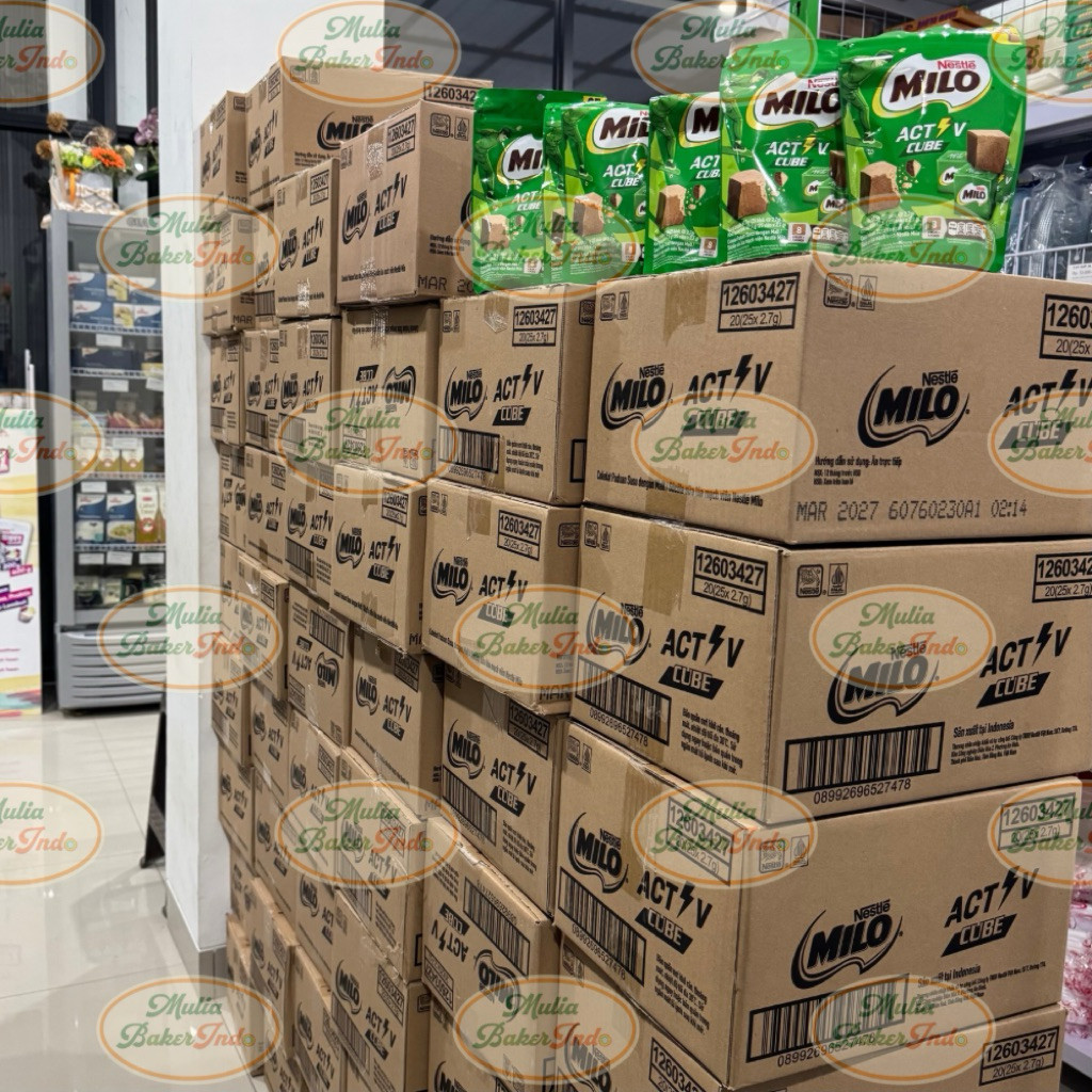 1 Dus Milo Active Cube | Isi 20 Pack | Permen Milo Kotak 1 Karton