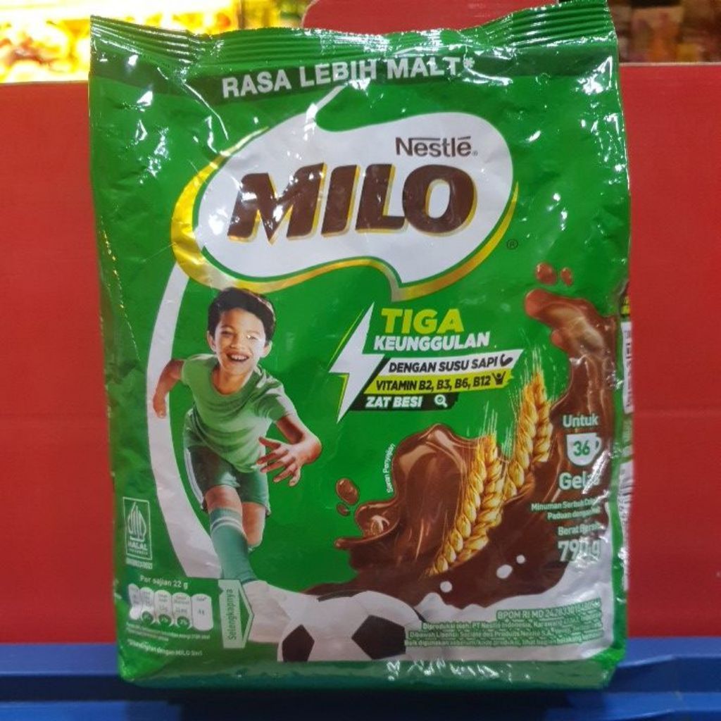Nestle MILO Rasa Lebih Malt Cokelat 790gr ( 36 gelas )