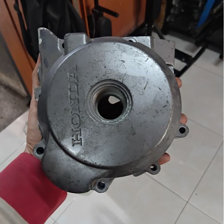 Cover Crankcase Bak Blok Kiri GL Pro Neotech Silver Ori Original 11341-KEG-900