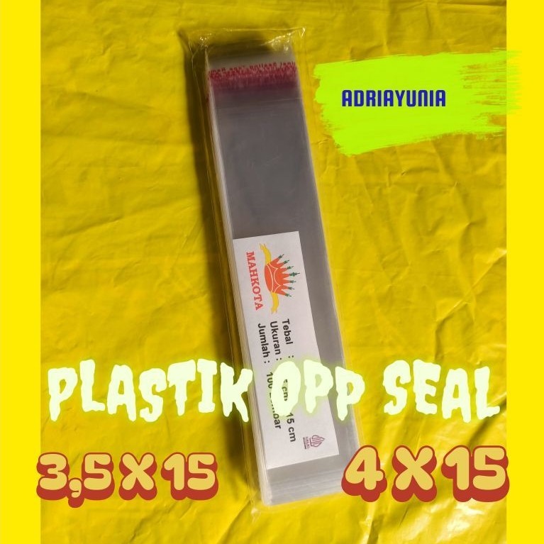 Plastik Opp 3,5x15 4x15 Perhiasan - Plastik Opp 3.5 x 15 / 4 x 15 Stationery - Plastik Opp 3.5x15 4x
