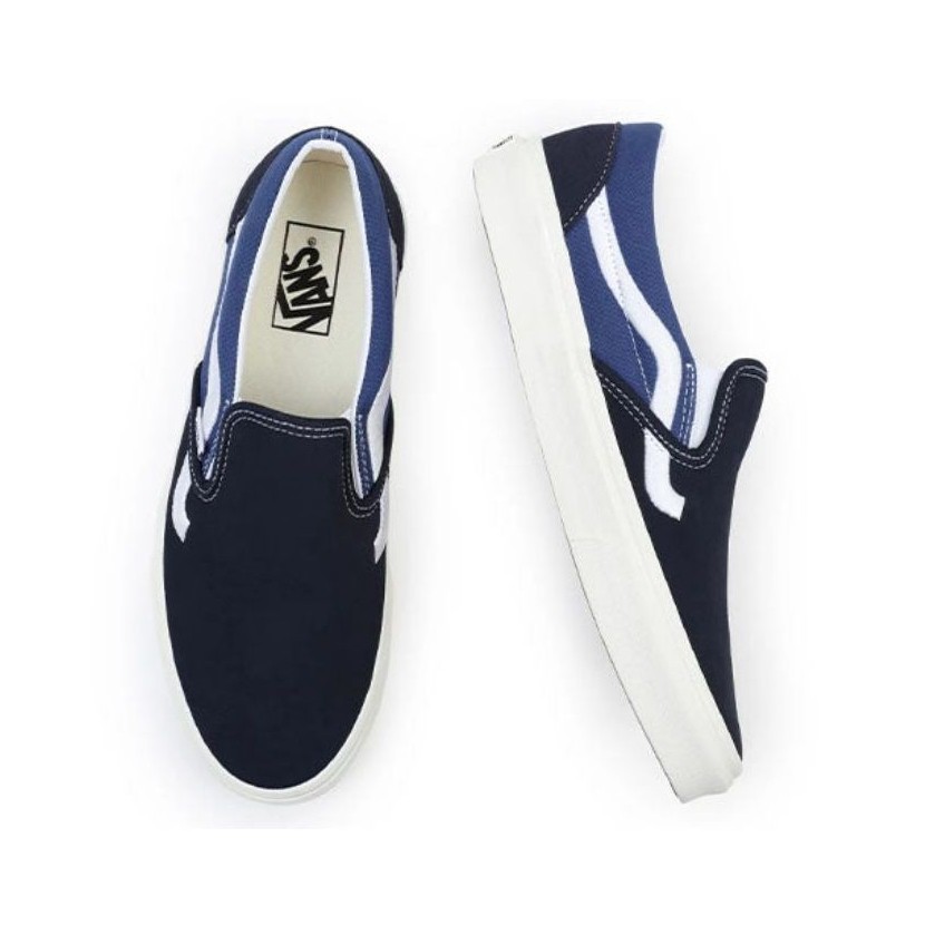Vans Slip On Side Stripe Navy Original Ukuran Lengkap