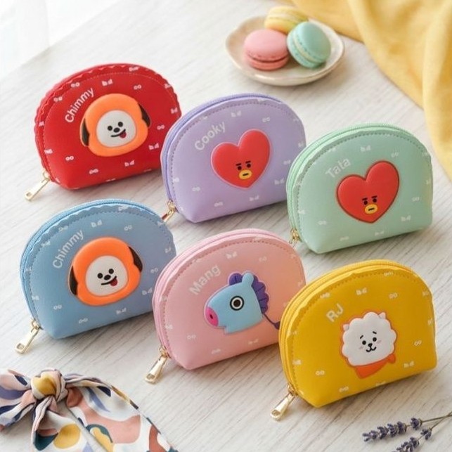 Dompet koin viral,Dompet koin karakter motif karet,Dompet koin gantungan,Dompet koin unik,Dompet koi