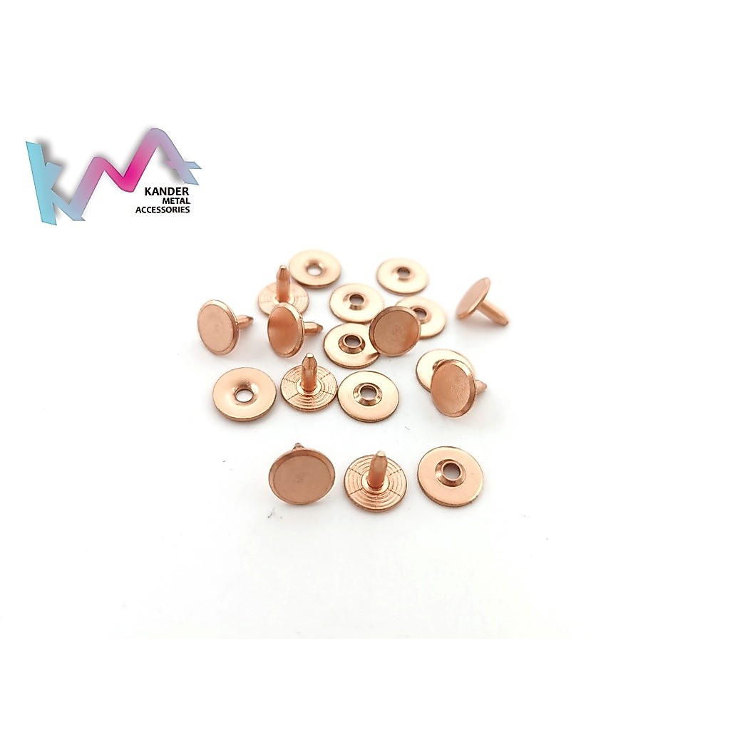 KANDER 100pcs Brass Rivet Jeans Kancing Keling Paku Centang YKK