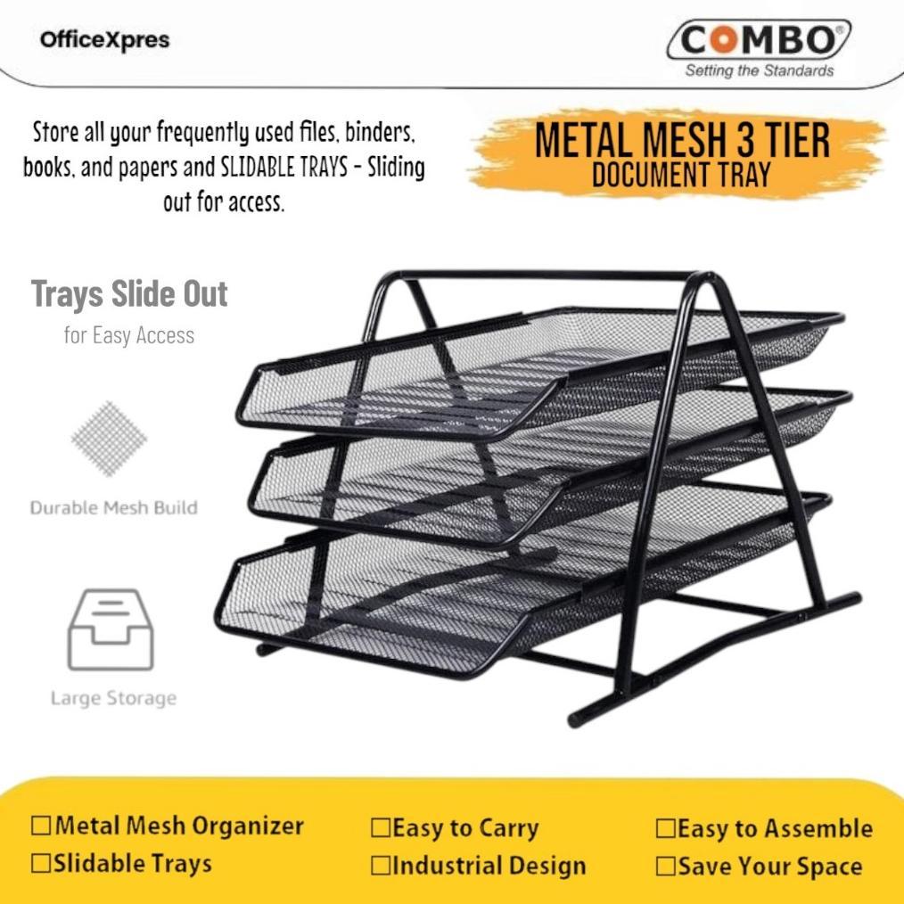NEW Rak besi 3 Susun / File Document Tray 3 Layer / Document Tray Besi / Rak File Dokumen
