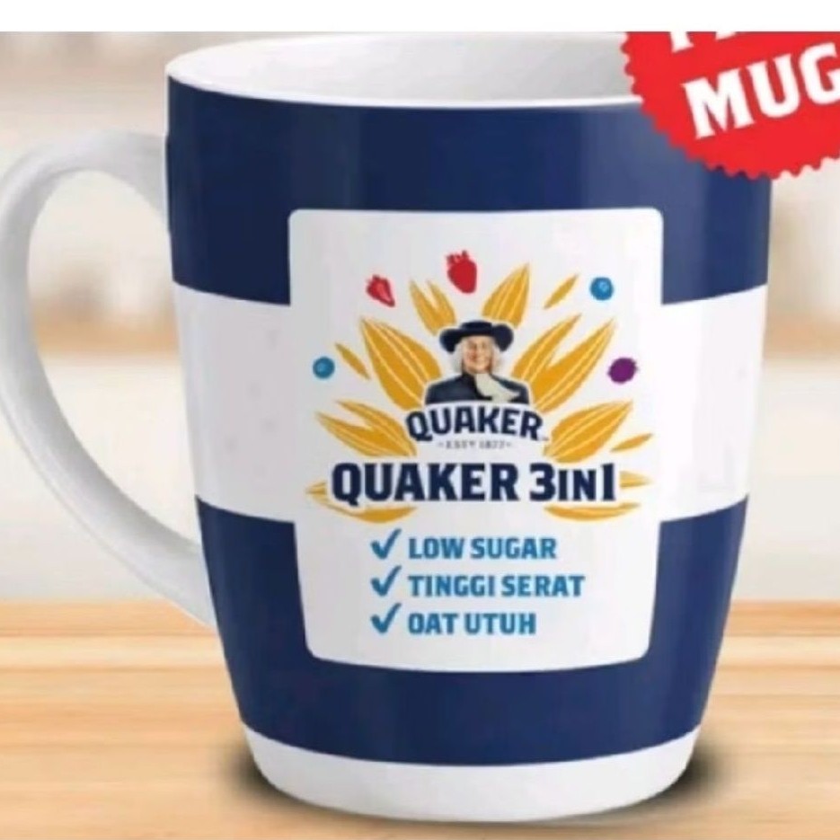 Mug / Mangkok Quaker Oatmeal (NON REFUNDABLE) HANYA MANGKOK / MUG BELUM TERMASUK PRODUK QUAKER 1,2kg