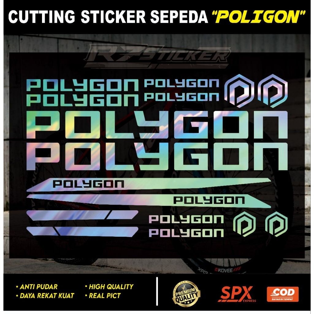 Sticker Sepeda POLYGON, Cutting Sticker Sepeda