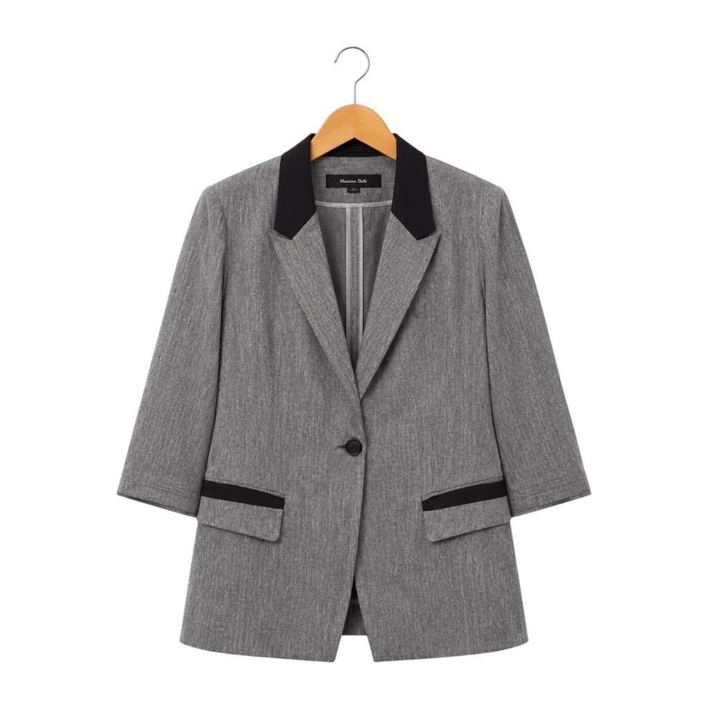 (XS) Blazer Linen Massimo Dutti