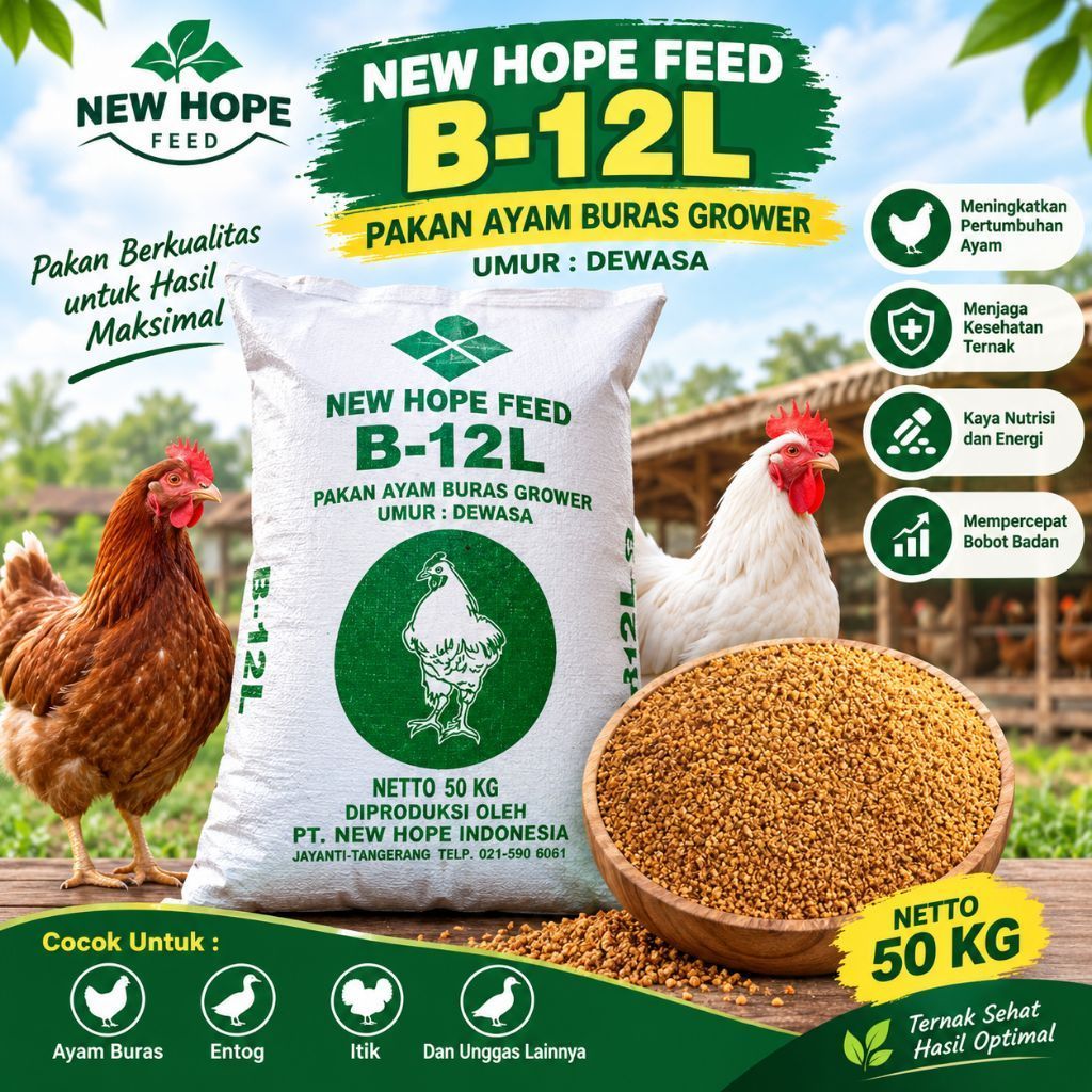 New hope pur buras ayam, entog dll kemasan 1kg