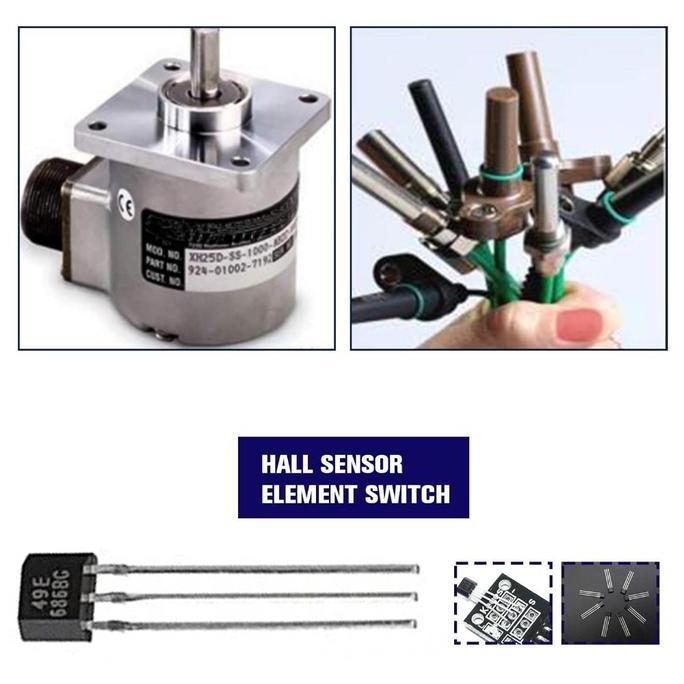 PAPPITSON 10buah Sensor Gas Sepeda Listrik Original 49e Hall Sensor Hall Effect Sensor Hall Element