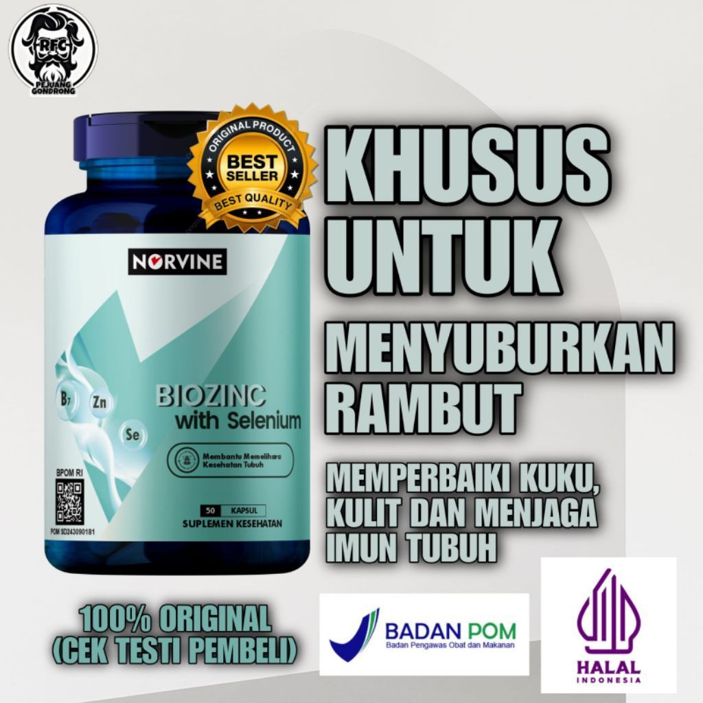 BIOZINC NORVINE SUDAH BPOM RI DAN HALAL