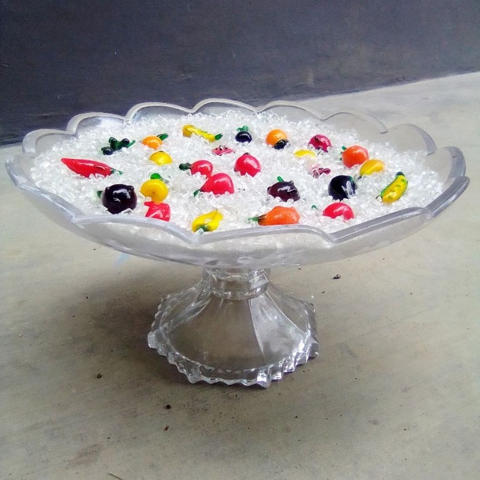 Pajangan Buah Kaca Kristal Mini Preloved