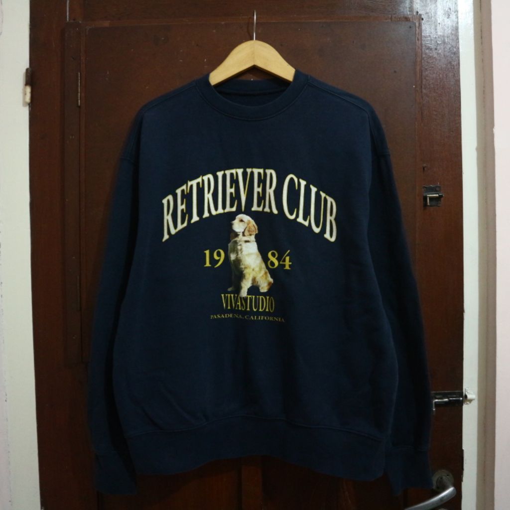 Vivastudio Retriever Club Crewneck Sweatshirt Oversized