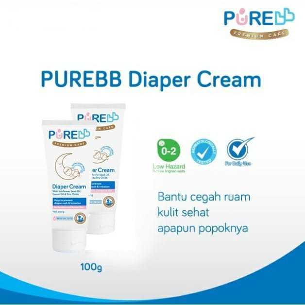 Pure Diaper Cream 100gr/200gr Dengan Zinc Oxide