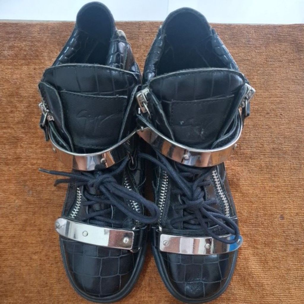 Sepatu Giuseppe Zanotti Croc Embossed Leather Size 37