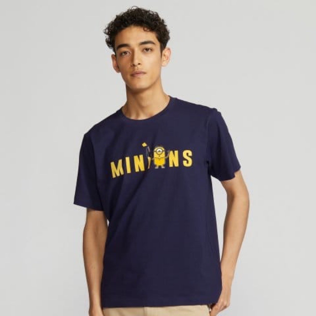 Kaos Uniqlo UT x Minions Original /T-shirt Graphic Minions Dark blue