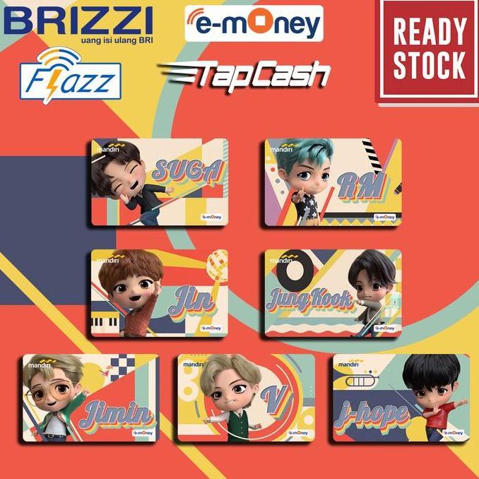 Prete - Emoney Mandiri Flazz Bca Gen 2 Brizzi Tap Cash Custom Bts Tiny Tan