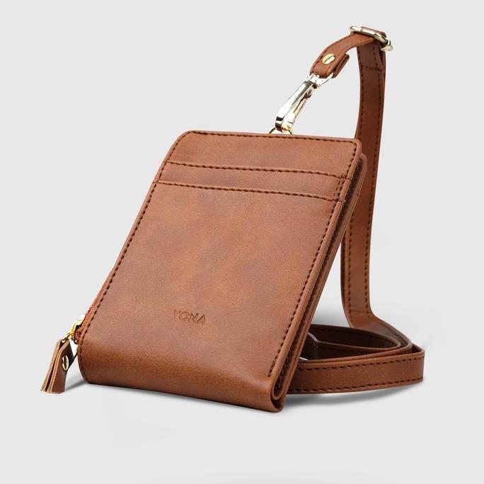 VONA Dominic Hanging Wallet - Card Holder Dompet Gantung Dompet Kartu ID Lanyard Pria Wanita Tali Pa