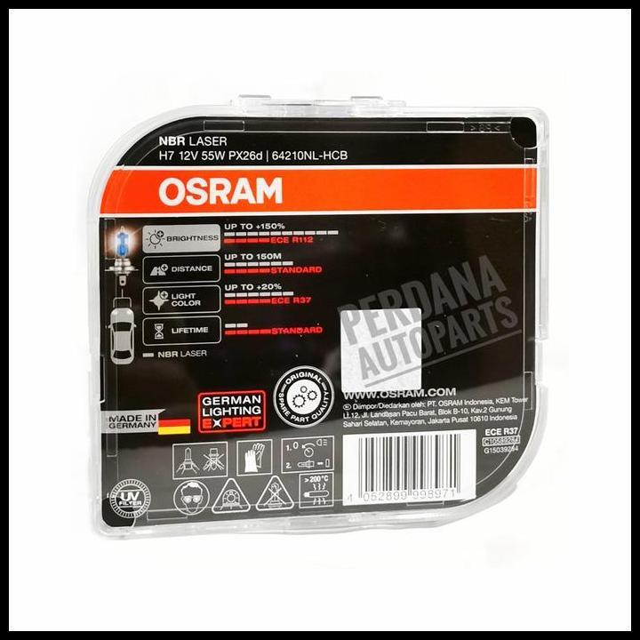 DISKON OSRAM H7 NIGHTBREAKER LASER ASLI OSRAM ISI 2BOHLAM 