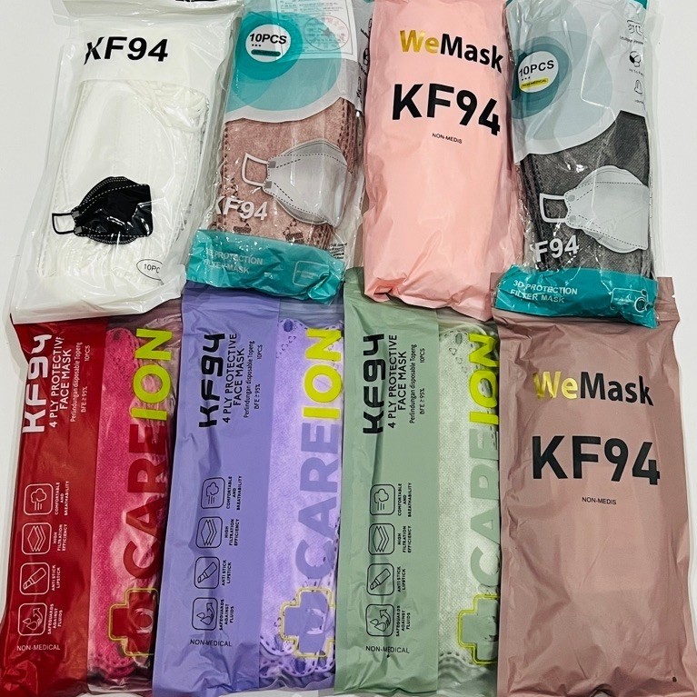 Masker 3D KF94 4 Ply Protective Face Mask Non Medical 10Pcs WeMask Careion