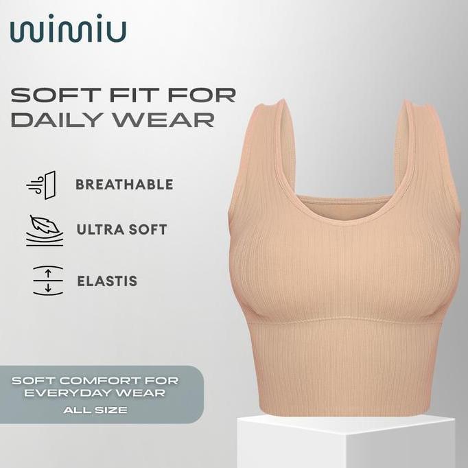 Wimiu Tanktop Tank Top Crop Top Sport Bra Bh Sport Bh Wanita Singlet Busa 100048