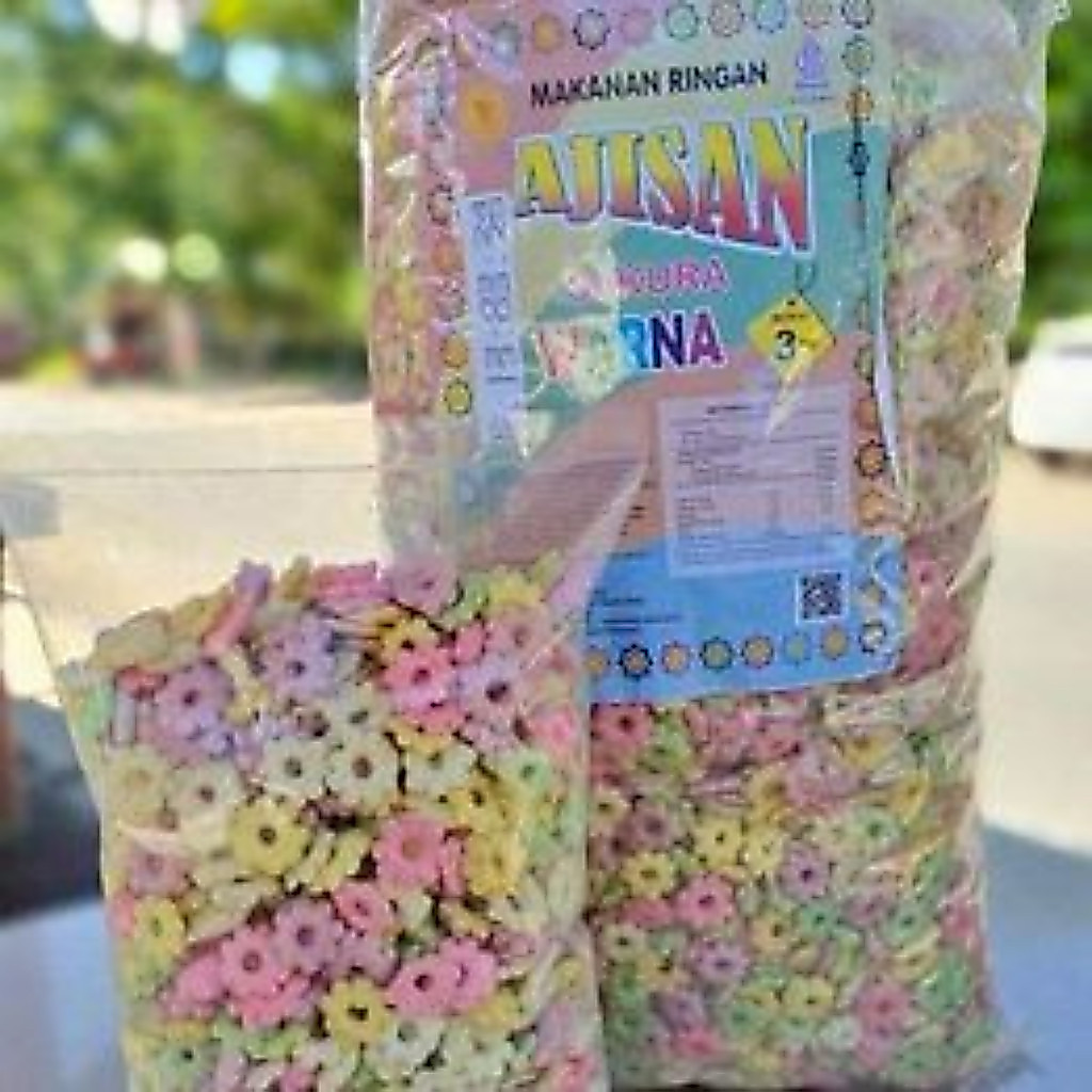 jajan riri kiloan ajisan ajisan sakura ajisan snack kiloan - ukuran 100 gram
