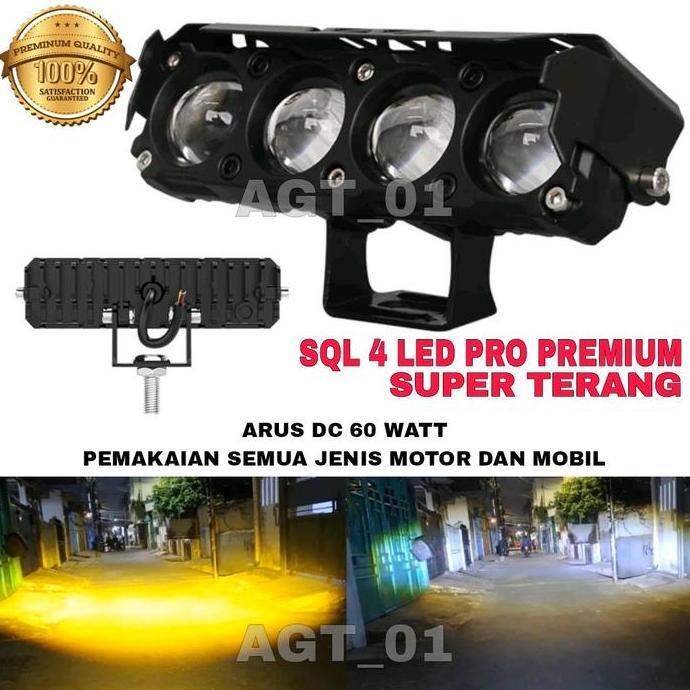 DV234 - LAMPU LED SQL LASER PREMIUM 4 MATA/LAMPU SOROT LED 4 MATA SQL/4 LED SQL LASER SUPER TERANG/L