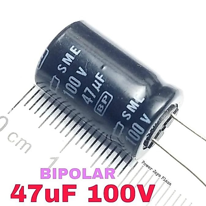KAPASITOR 47UF 100V BIPOLAR BP 47UF100V NONPOLAR ORI NIPPON CHEMICON PJP79