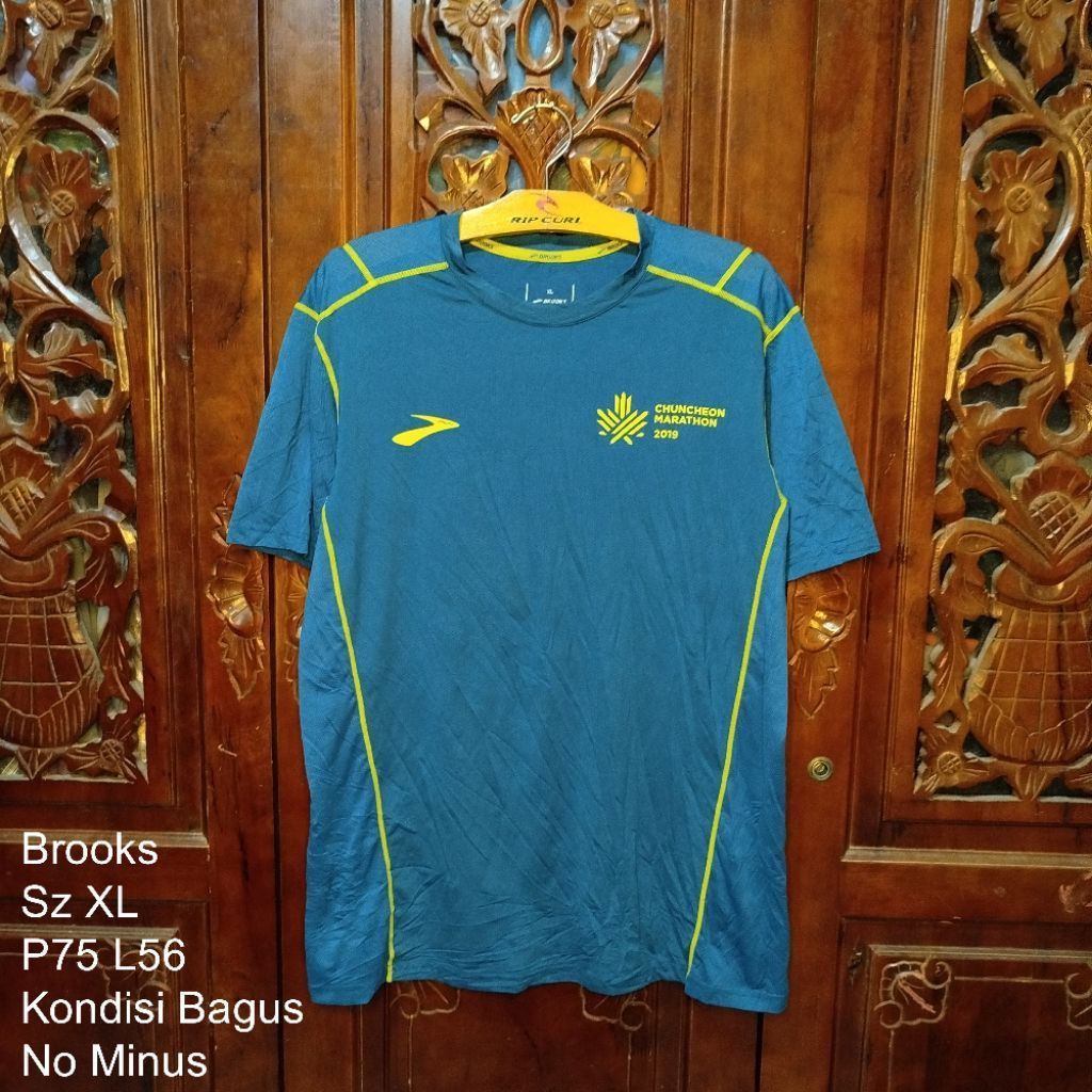 BAJU JERSEY RUNNING BROOKS SIZE XL BEKAS SECOND