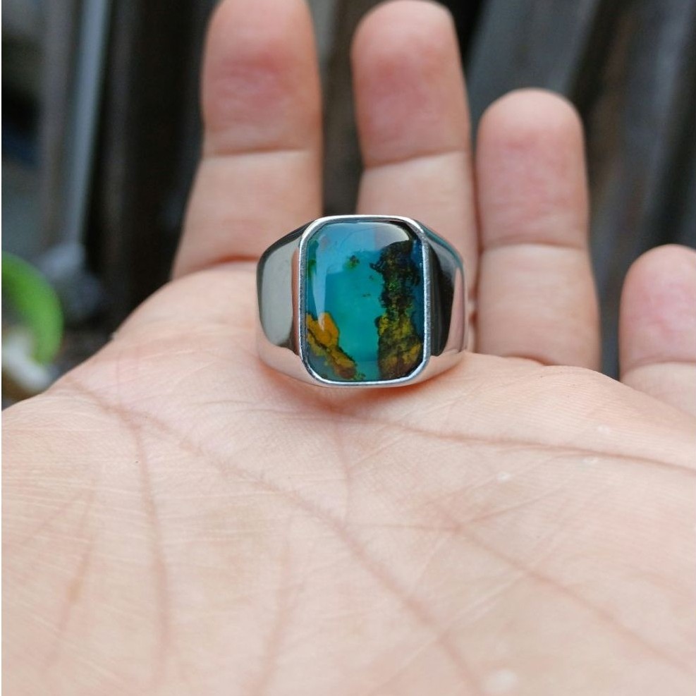 cincin bacan kembang kristal kantoran natural